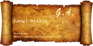 Gangl Attila névjegykártya